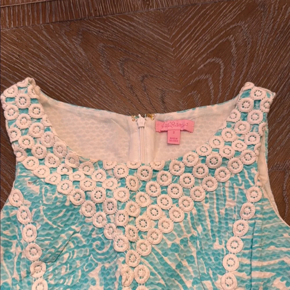 Lily Pulitzer Stylish Women’s Dress in Blue and White - Picture 3 of 4